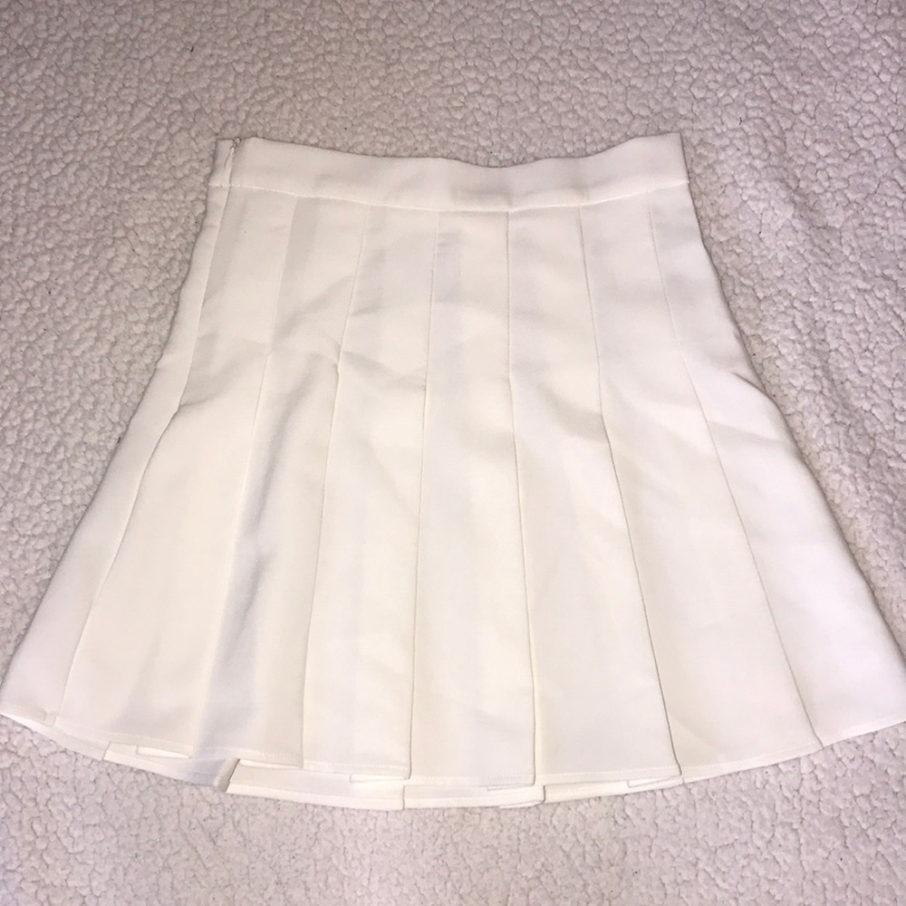White tennis skirt